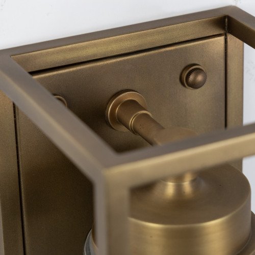 Applique mural Fitzroy, laiton antique, boîtier design classique, avec cloche en verre, culot E27, éclairage mural au look luxueux, exclusif 