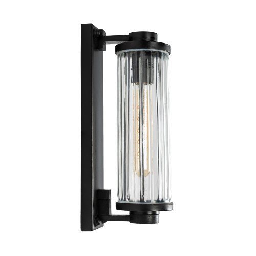 Lampe d’extérieur Porter noir antique laiton industriel