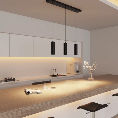 Calex Suspension 3 Lumières GU10 noire