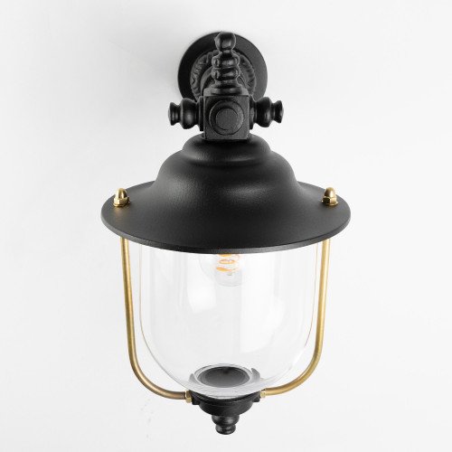 Lampe extérieure Lindau applique murale noir aluminium moderne