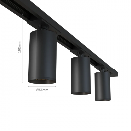 Calex Tracklight 2M noir 4 spots GU10