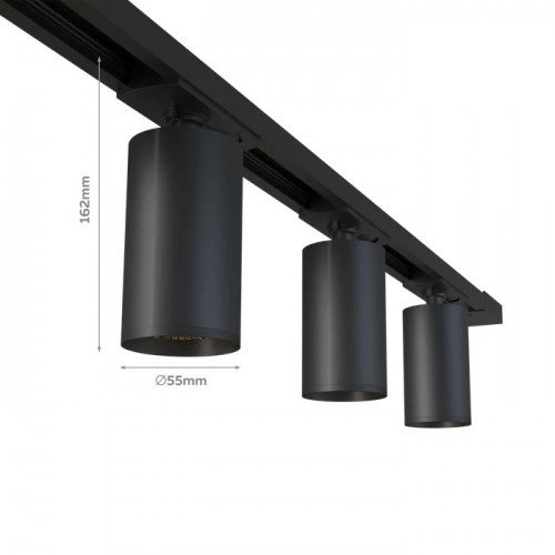 Calex Tracklight noir 6 spots GU10