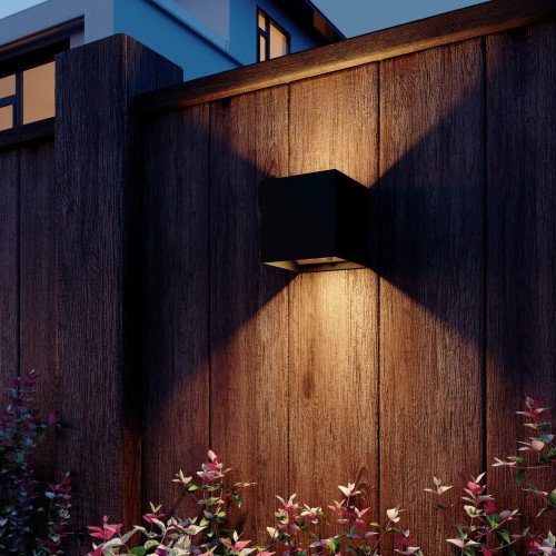 Applique murale Up and Down noire rechargeable avec détecteur de mouvement