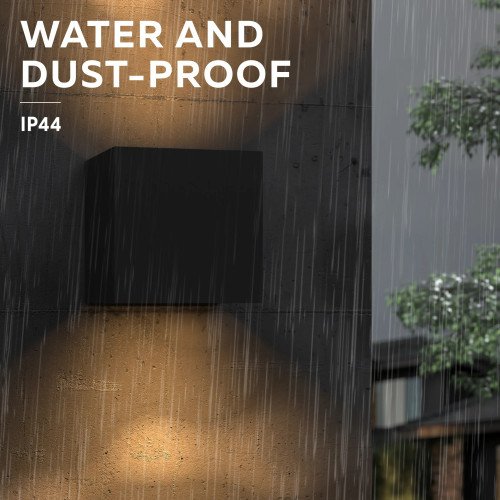 Applique murale Up and Down noire rechargeable avec détecteur de mouvement