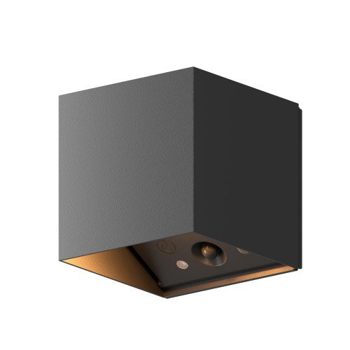 Applique murale Calex Falerna noire rechargeable avec capteur, 2 pieces