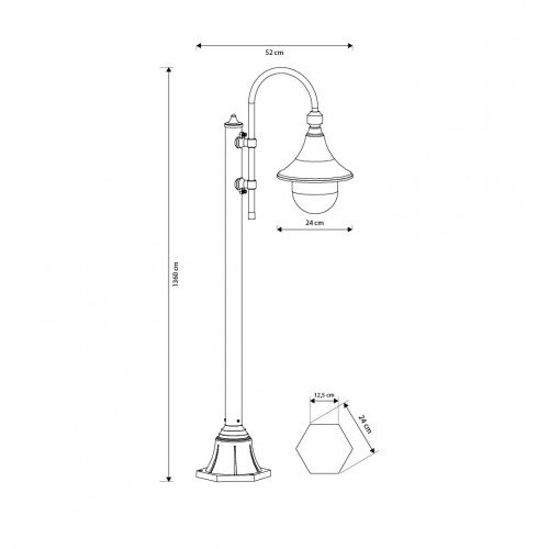 Lampadaire de jardin Rimini (5046) de KS Lighting 