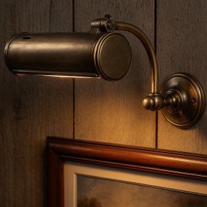 lampe en laiton couleur argent antique avec douille E14