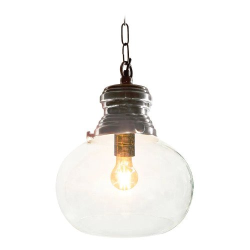 lampe en laiton couleur argent antique avec raccord E27