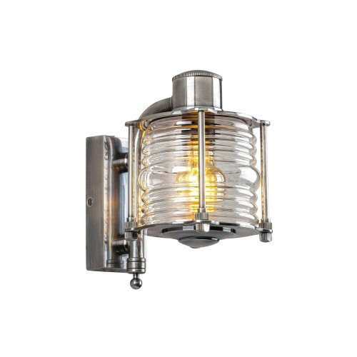lampe en laiton couleur argent antique avec raccord E27
