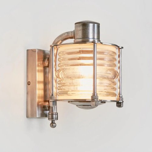 lampe en laiton couleur argent antique avec raccord E27