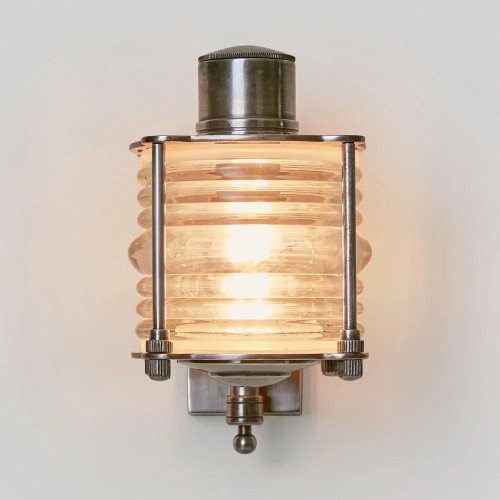 lampe en laiton couleur argent antique avec raccord E27