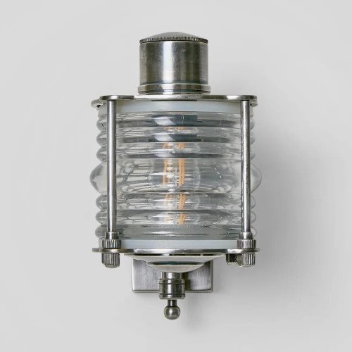 lampe en laiton couleur argent antique avec raccord E27
