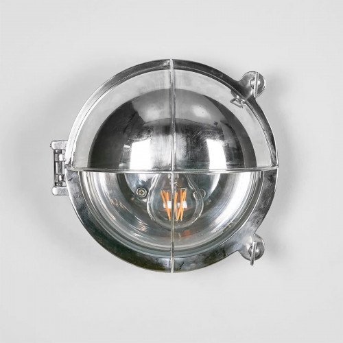 lampe série maritime - lampe de bateau Taylor argent antique - Nostalux