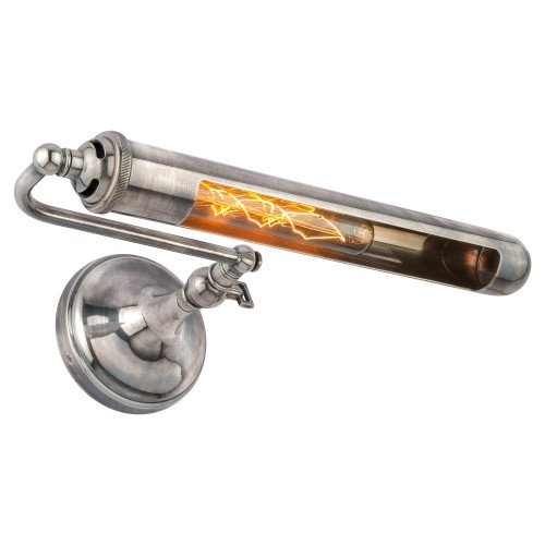 lampe en laiton couleur argent antique avec raccord E27