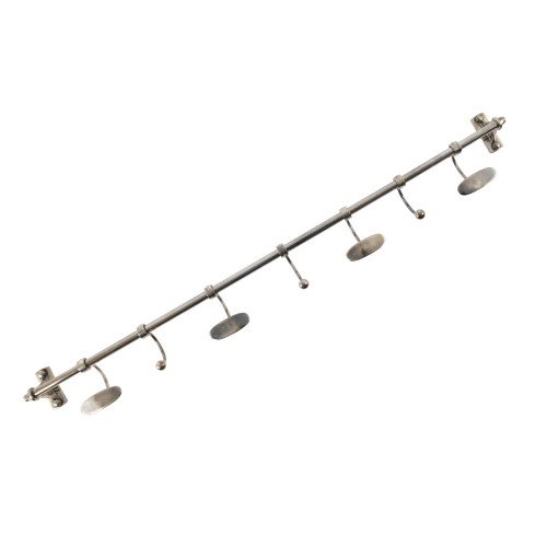 Porte-manteau en laiton argent antique 7 crochets