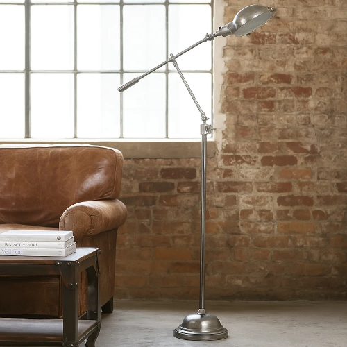 lampe en laiton couleur argent antique avec culot E27