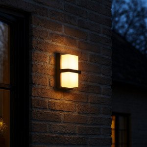 Lampe d'extérieur Lampe murale Stela anthracite fenêtre opale moderne.