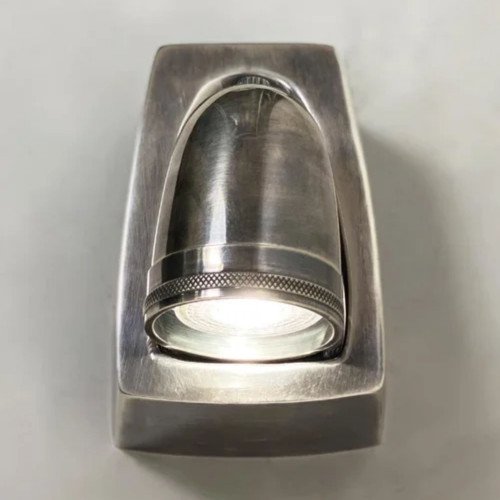 lampe en laiton couleur argent antique avec douille GU10