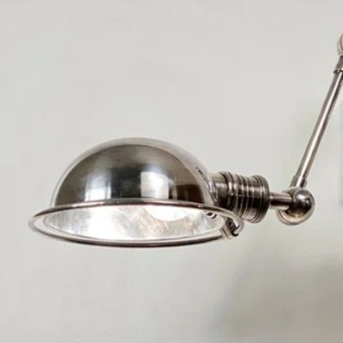 lampe en laiton couleur argent antique avec raccord E27