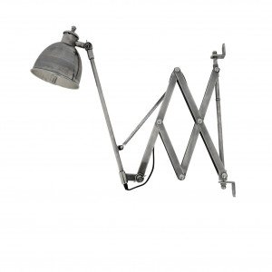 lampe en laiton couleur argent antique avec raccord E27