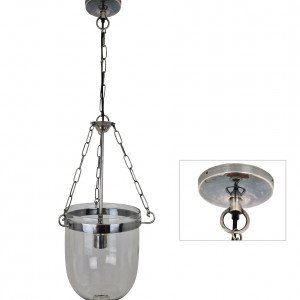lampe en laiton couleur argent antique avec raccord E27