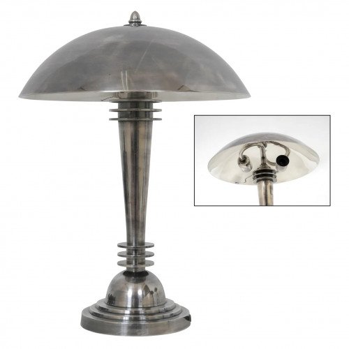 lampe en laiton couleur argent antique avec raccord E27