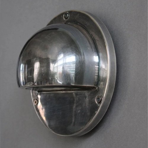 Lampe en laiton couleur argent antique avec douille G9