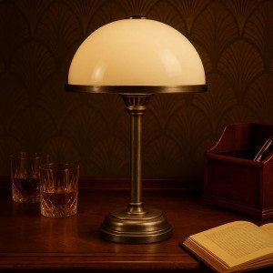 lampe en laiton couleur argent antique avec raccord E27