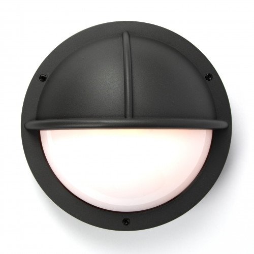 lampe murale ronde verre de lait anthracite moderne e27