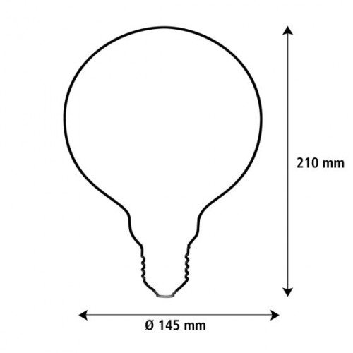 Source lumineuse globe 145 ambre bleu Dimmable E27