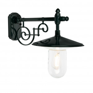 Lampe d'étalage verte support mural classique E27 aluminium