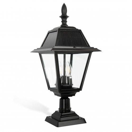 Lampe d'extérieur Vincenzo socle noir aluminium classique