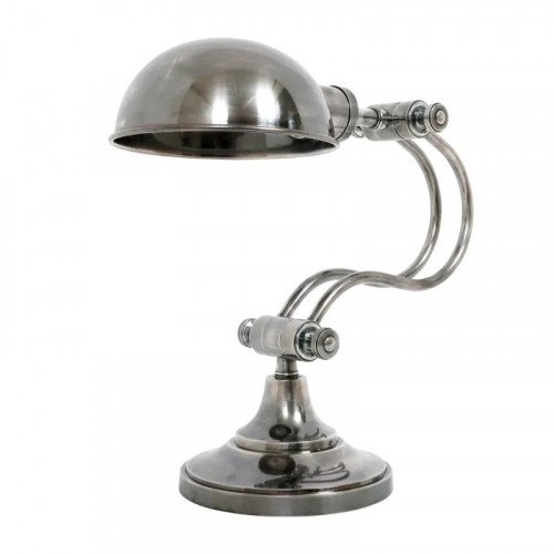 lampe en laiton couleur argent antique avec culot E27