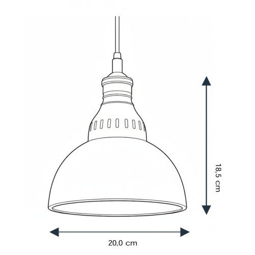 Lampe suspendue Dakota (58307) argent vieilli Nostriel  - Nostalux.fr