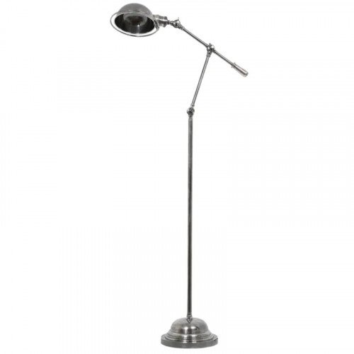 lampadaire en laiton de couleur argent antique avec un raccord E27