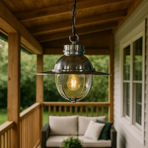 lampe en laiton couleur argent antique avec raccord E27