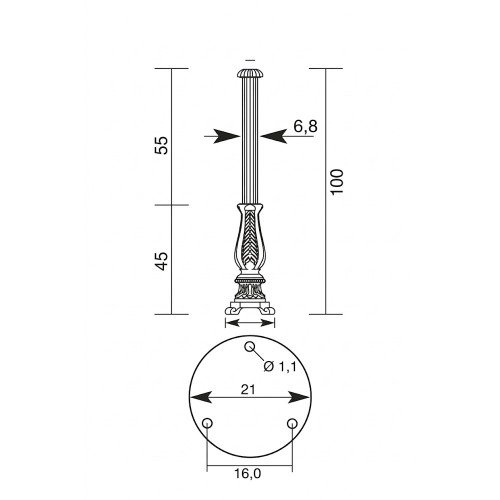 Éclairage extérieur Grenoble mât de lanterne aluminium classique