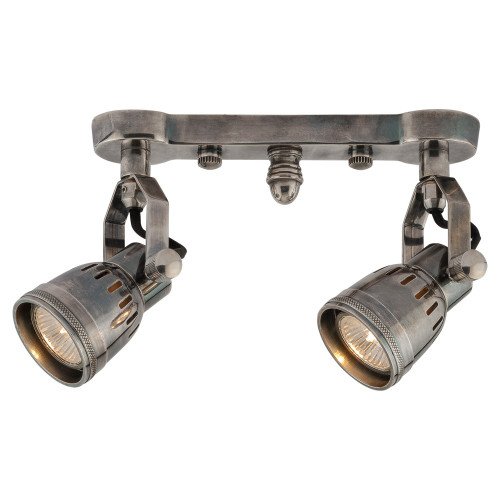 Barre de 2 spots industriels Rialto Double (59802) Vintage | Nostalux.fr