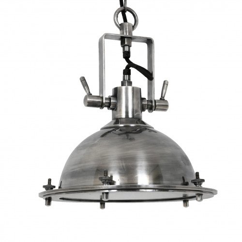 lampe en laiton couleur argent antique avec raccord E27