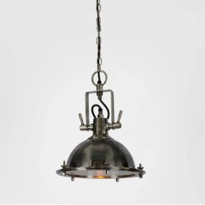 lampe en laiton couleur argent antique avec raccord E27