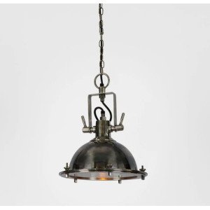 lampe en laiton couleur argent antique avec raccord E27