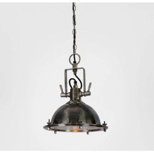 lampe en laiton couleur argent antique avec raccord E27
