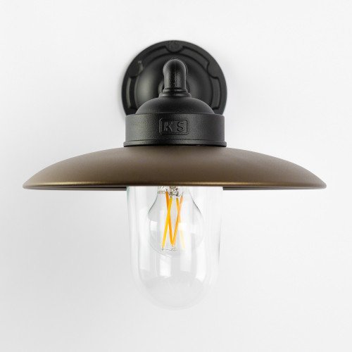 Lampe d’étable Palazzo applique murale noir bronze rustique