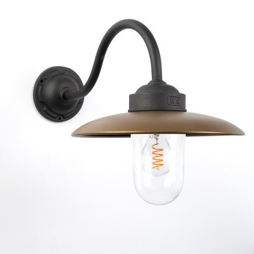 Lampe d’étable Solingen applique murale noir bronze rustique