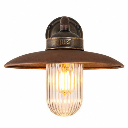 Lampe extérieure Mayenne 2 bronze/cuivre lampe d’écurie rustique