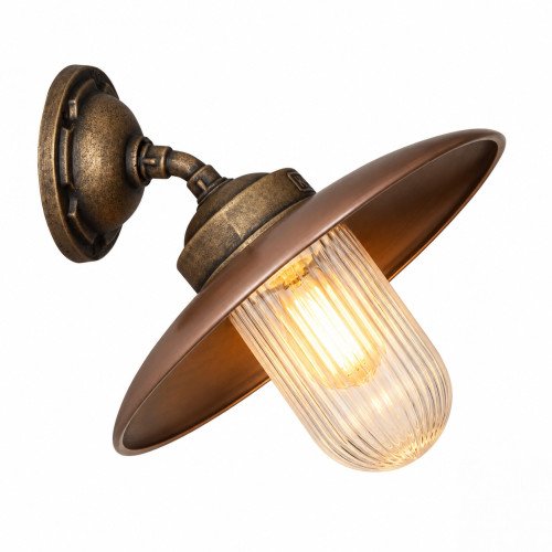 Lampe d'extérieur Mayenne bronze/cuivre inclinée lampe d'écurie style campagne