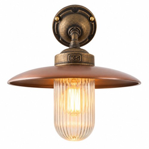 Lampe d'extérieur Mayenne bronze/cuivre inclinée lampe d'écurie style campagne