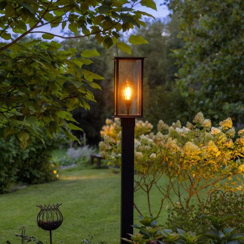 Lampadaire de jardin noir exclusif Capital à une lanterne  