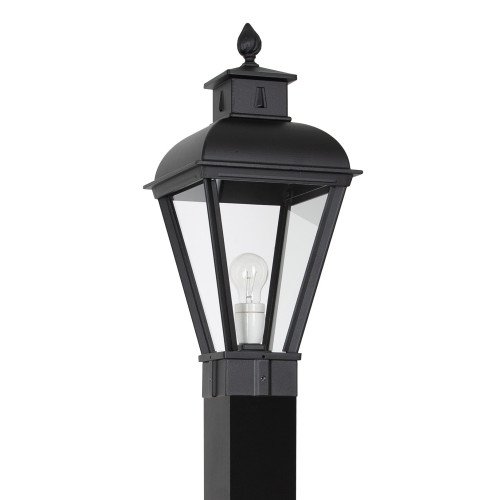 Lampe de jardin classique noire aluminium carré