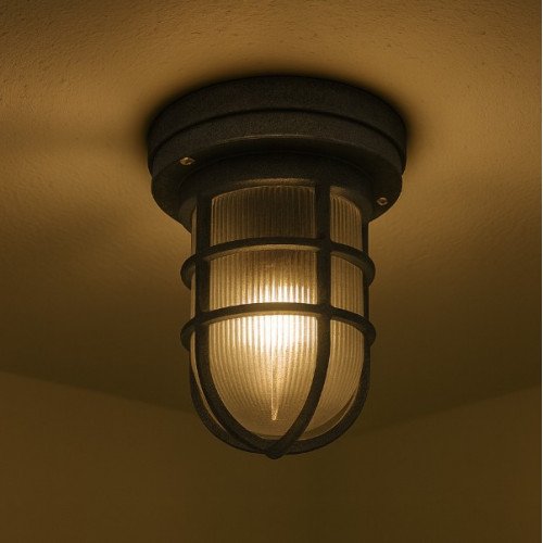 Lampe extérieure Gibraltar plafonnier lampe de socle nautique noir